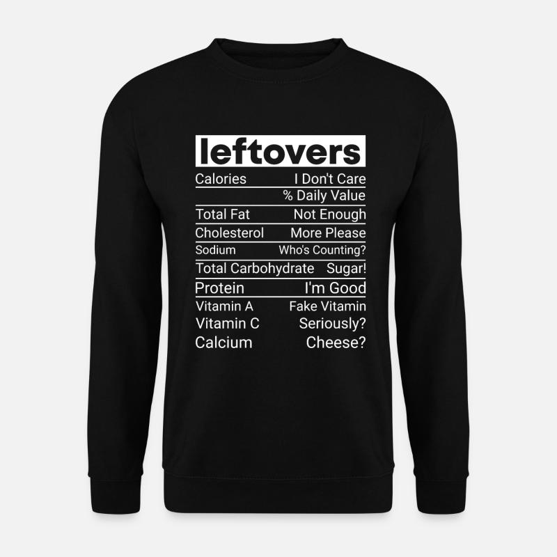 No Waste - Essensreste Nährwerte Check! - Unisex Pullover - Schwarz