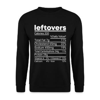 Pas de gaspillage - Vérification des valeurs nutritionnelles des restes de nourriture ! - Sweat-shirt Unisexe - noir - Devant - Alina (178cm) & Michal (187cm)