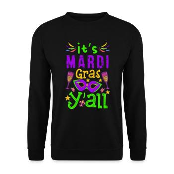 Mardi Gras - Unisex Sweatshirt - black - Front - Alina (178cm) & Michal (187cm)