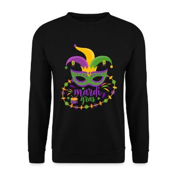 Mardi Gras - Unisex Sweatshirt - black - Front - Alina (178cm) & Michal (187cm)