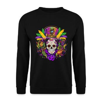 Mardi Gras - Unisex Sweatshirt - black - Front - Alina (178cm) & Michal (187cm)