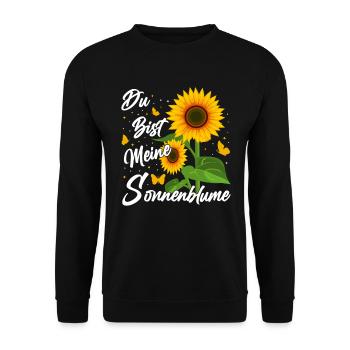 Tu es mon jardin de partenariat de tournesols - Sweat-shirt Unisexe - noir - Devant - Alina (178cm) & Michal (187cm)