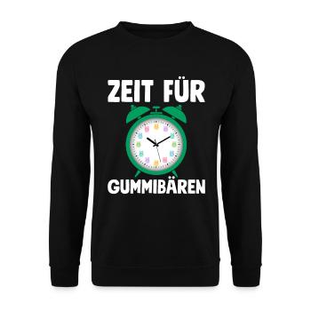 Time for gummy bears! Gummy Bear Watch Candy - Unisex Sweatshirt - black - Front - Alina (178cm) & Michal (187cm)