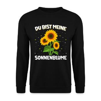 Tu es mon jardin de partenariat de tournesols - Sweat-shirt Unisexe - noir - Devant - Alina (178cm) & Michal (187cm)