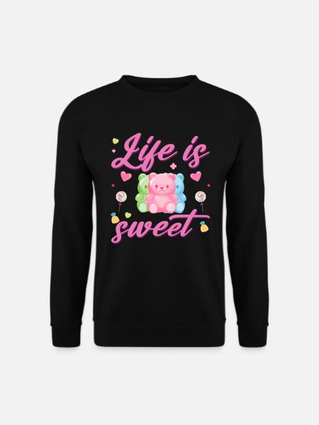 Gummy bears make life sweeter - Unisex Sweatshirt - black