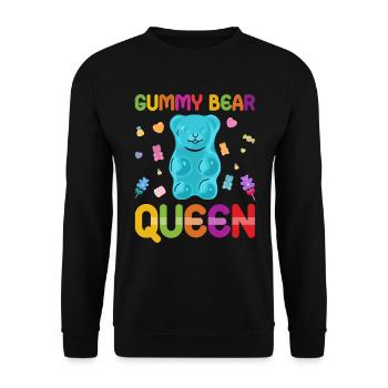 Gümmibär Königin der Süßigkeiten - Unisex Pullover - Schwarz - Vorne - Alina (178cm) & Michal (187cm)