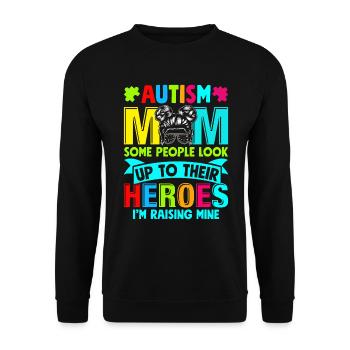 Autism mothers - the heroines of some children - Unisex Sweatshirt - black - Front - Alina (178cm) & Michal (187cm)