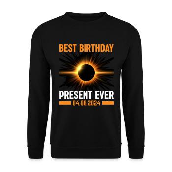Sonnenfinsternis - Erforsche die Dunkelheit - Unisex Pullover - Schwarz - Vorne - Alina (178cm) & Michal (187cm)