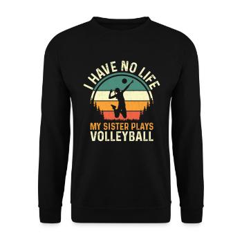 Volleyball Sister Volleyball Siblings - Unisex Sweatshirt - black - Front - Alina (178cm) & Michal (187cm)