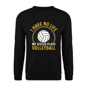 Volleyball Sister Volleyball Siblings - Unisex Sweatshirt - black - Front - Alina (178cm) & Michal (187cm)