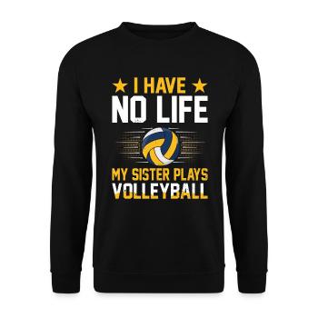 Volleyball Sister Volleyball Siblings - Unisex Sweatshirt - black - Front - Alina (178cm) & Michal (187cm)