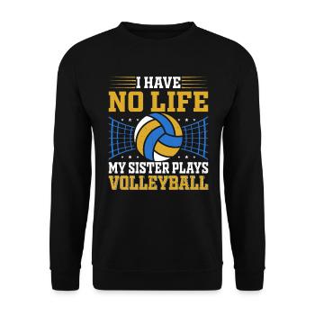 Volleyball Sister Volleyball Player Siblings - Unisex Sweatshirt - black - Front - Alina (178cm) & Michal (187cm)