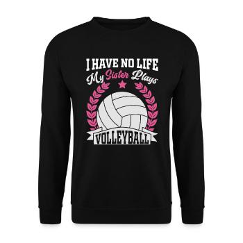 Volleyball Sister Volleyball Siblings - Unisex Sweatshirt - black - Front - Alina (178cm) & Michal (187cm)