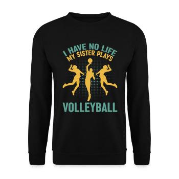Volleyball Sister Volleyball Player Siblings - Unisex Sweatshirt - black - Front - Alina (178cm) & Michal (187cm)