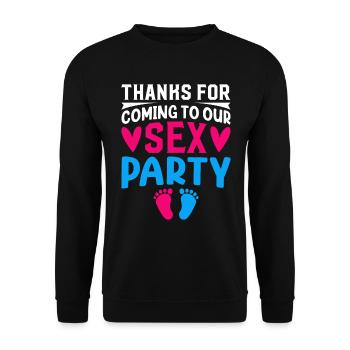 Gender Reveal Geschlechtsenthüllung Boy or Girl - Unisex Sweatshirt - black - Front - Alina (178cm) & Michal (187cm)