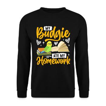 Ma perruche a mangé les devoirs - Sweat-shirt Unisexe - noir - Devant - Alina (178cm) & Michal (187cm)