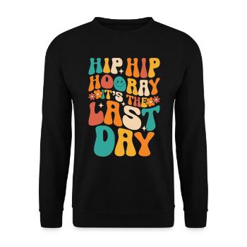 Last day of school Graduation Summer Holidays Pupils - Unisex Sweatshirt - black - Front - Alina (178cm) & Michal (187cm)