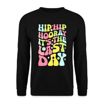 Last day of school Graduation Summer Holidays Pupils - Unisex Sweatshirt - black - Front - Alina (178cm) & Michal (187cm)