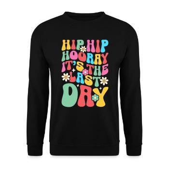 Last day of school Graduation Summer Holidays Pupils - Unisex Sweatshirt - black - Front - Alina (178cm) & Michal (187cm)
