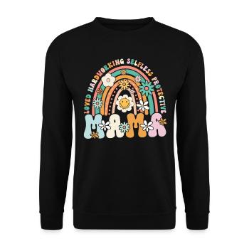 Maman Fête des mères aimée, altruiste, protectrice - Sweat-shirt Unisexe - noir - Devant - Alina (178cm) & Michal (187cm)