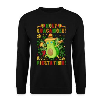 Avocado Holy Guacamole Mexikanisch Fiesta - Unisex Pullover - Schwarz - Vorne - Alina (178cm) & Michal (187cm)