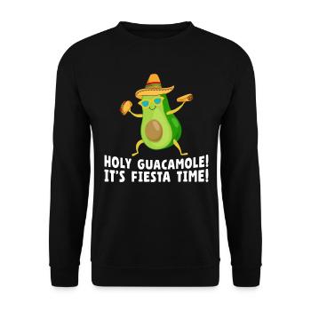 Avocado Holy Guacamole Mexikanisch Fiesta - Unisex Pullover - Schwarz - Vorne - Alina (178cm) & Michal (187cm)