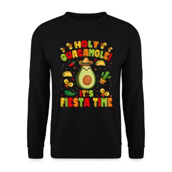 Avocado Holy Guacamole Mexikanisch Fiesta - Unisex Pullover - Schwarz - Vorne - Alina (178cm) & Michal (187cm)