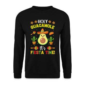 Avocado Holy Guacamole Mexikanisch Fiesta - Unisex Pullover - Schwarz - Vorne - Alina (178cm) & Michal (187cm)