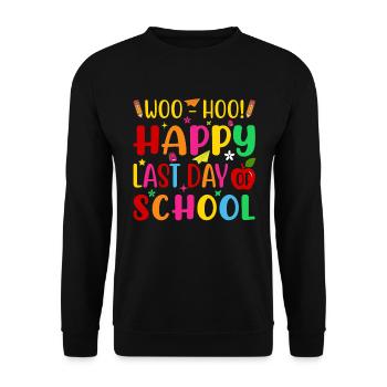 Letzter Schultag Abschluss Sommerferien Schüler - Unisex Pullover - Schwarz - Vorne - Alina (178cm) & Michal (187cm)