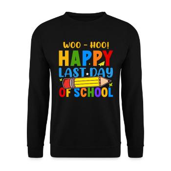 Dernier jour d’école Remise des diplômes Vacances d’été Elèves - Sweat-shirt Unisexe - noir - Devant - Alina (178cm) & Michal (187cm)
