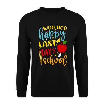 Last day of school Graduation Summer Holidays Pupils - Unisex Sweatshirt - black - Front - Alina (178cm) & Michal (187cm)