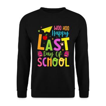 Last day of school Graduation Summer Holidays Pupils - Unisex Sweatshirt - black - Front - Alina (178cm) & Michal (187cm)