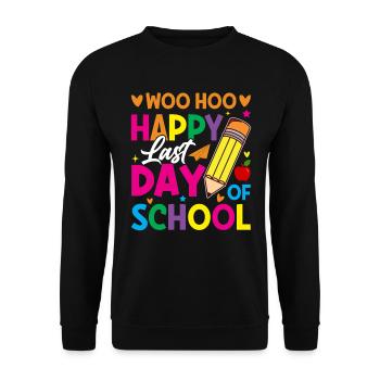 Letzter Schultag Abschluss Sommerferien Schüler - Unisex Pullover - Schwarz - Vorne - Alina (178cm) & Michal (187cm)