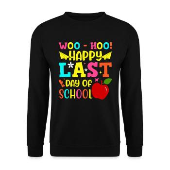 Last day of school Graduation Summer Holidays Pupils - Unisex Sweatshirt - black - Front - Alina (178cm) & Michal (187cm)