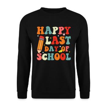 Last day of school Graduation Summer Holidays Pupils - Unisex Sweatshirt - black - Front - Alina (178cm) & Michal (187cm)