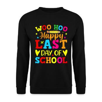 Last day of school Graduation Summer Holidays Pupils - Unisex Sweatshirt - black - Front - Alina (178cm) & Michal (187cm)