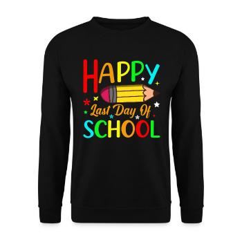Last day of school Graduation Summer Holidays Pupils - Unisex Sweatshirt - black - Front - Alina (178cm) & Michal (187cm)