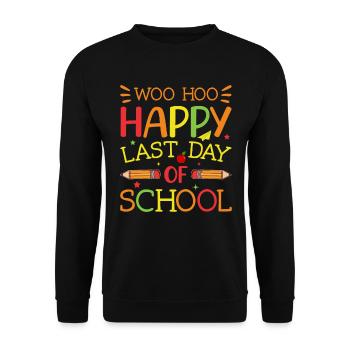 Last day of school Graduation Summer Holidays Pupils - Unisex Sweatshirt - black - Front - Alina (178cm) & Michal (187cm)