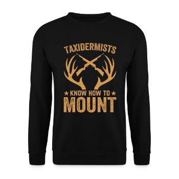 Präparatoren erwecken totes zum Leben - Unisex Pullover - Schwarz - Vorne - Alina (178cm) & Michal (187cm)
