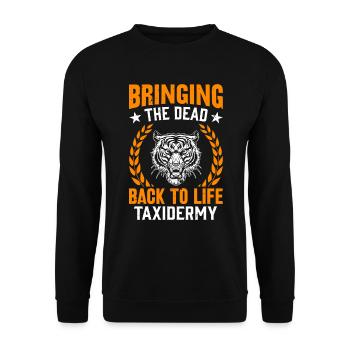Taxidermie - Les taxidermistes ramènent les morts à la vie - Sweat-shirt Unisexe - noir - Devant - Alina (178cm) & Michal (187cm)