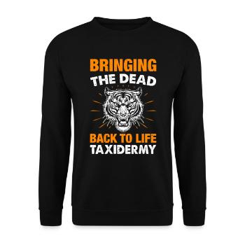 Taxidermie - Les taxidermistes ramènent les morts à la vie - Sweat-shirt Unisexe - noir - Devant - Alina (178cm) & Michal (187cm)