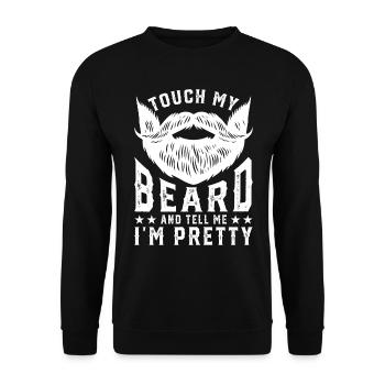 Touche ma barbe et dis-moi que je suis jolie - Sweat-shirt Unisexe - noir - Devant - Alina (178cm) & Michal (187cm)