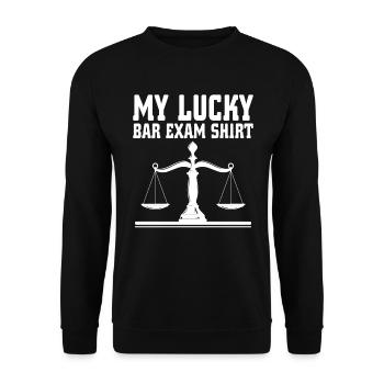 My luck at the bar exam - Unisex Sweatshirt - black - Front - Alina (178cm) & Michal (187cm)