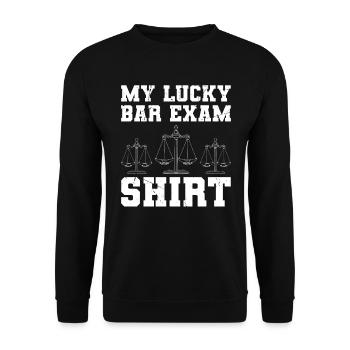My luck at the bar exam - Unisex Sweatshirt - black - Front - Alina (178cm) & Michal (187cm)