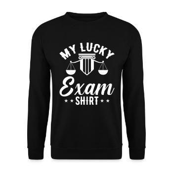 My luck at the bar exam - Unisex Sweatshirt - black - Front - Alina (178cm) & Michal (187cm)