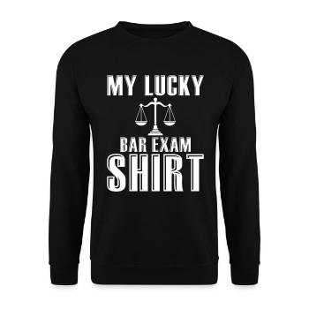 Examen du barreau des étudiants en droit - Sweat-shirt Unisexe - noir - Devant - Alina (178cm) & Michal (187cm)