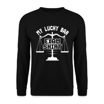 My luck at the bar exam - Unisex Sweatshirt - black - Front - Alina (178cm) & Michal (187cm)