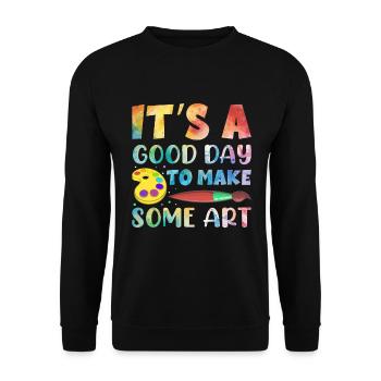 Artists - A good day to make art - Unisex Sweatshirt - black - Front - Alina (178cm) & Michal (187cm)