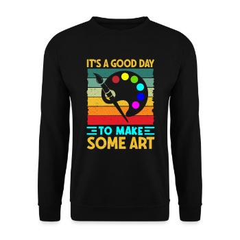 Artists - A good day to make art - Unisex Sweatshirt - black - Front - Alina (178cm) & Michal (187cm)