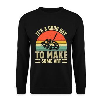 Artists - A good day to make art - Unisex Sweatshirt - black - Front - Alina (178cm) & Michal (187cm)